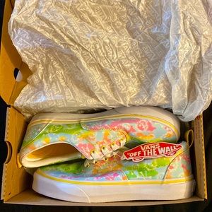 Tie Dye Skull Vans (era elastic lace)